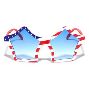 American Flag Starshaped Sunglasses - 12 Pieces